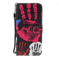 For iPhone 7Plus 7 PU Leather Material Skull Pattern Wallet Section Phone Case for 6 Plus 6S 5 SE