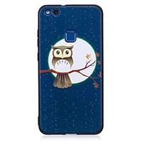 For Huawei P10 Lite P9 Lite Case Cover Owl Pattern Relief Back Cover Soft TPU P8 Lite 2017