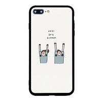 For Case Cover Pattern Back Cover Case Cartoon Word / Phrase Hard Acrylic for iPhone 7 Plus 7 6s Plus 6 Plus 6s 6 5s SE 5