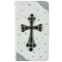For iPhone 6 Case / iPhone 6 Plus Case Rhinestone / with Stand / Flip Case Full Body Case Black White Hard PU LeatheriPhone 6s Plus/6