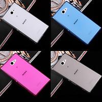 For Sony Case / Xperia Z3 Ultra-thin / Transparent Case Back Cover Case Solid Color Soft TPU for SonySony Xperia Z3 / Sony Xperia M2 /