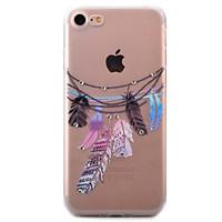 For iPhone 7 Case / iPhone 7 Plus Case / iPhone 6 Case Transparent / Pattern Case Back Cover Case Feathers Soft TPU AppleiPhone 7 Plus /