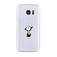 For Samsung Galaxy S7 Edge S6 Transparent Pattern Case Back Cover Case Cat Soft TPU for S7 S6 edge plus S6 edge S6 Active S5 S4