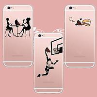 For iPhone 5 Case Transparent Case Back Cover Case Playing with Apple Logo Soft TPU iPhone SE/5s/5