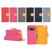 For iPhone 5 Case Card Holder / Wallet / with Stand / Flip Case Full Body Case Solid Color Hard PU Leather iPhone SE/5s/5