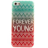 For iPhone 5 Case Pattern Case Back Cover Case Word / Phrase Soft TPU iPhone SE/5s/5