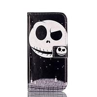 For Samsung Galaxy Case Card Holder / with Stand / Flip / Magnetic / Pattern Case Full Body Case Skull PU Leather SamsungA5(2016) /