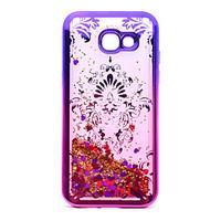 For Samsung Galaxy A3(2017) A5(2017) Case Cover Flowing Liquid Pattern Back Cover Case Glitter Shine Flower Soft TPU