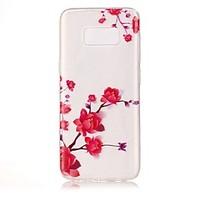 For Samsung Galaxy S8 Plus S8 Case Cover Peach Blossom Pattern High Permeability TPU Material IMD Craft Phone Case S7 S6 (Edge) S7 S6 S5