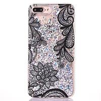 For Flowing Liquid Transparent Case Back Cover Case Diamond Glitter Shine Hard PC for iPhone 7 Plus 7 6s Plus 6 plus 6S