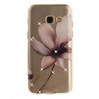 For Samsung Galaxy A3 A5 (2016) (2017) Case Cover Magnolia Flower Pattern HD Painted Drill TPU Material IMD Process High Penetration Phone Case