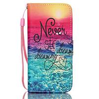 For iPhone 6 Case / iPhone 6 Plus Case Wallet / Card Holder / with Stand / Flip / Pattern Case Full Body Case Word / Phrase HardPU