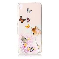 For Sony Xperia XZ Premium XA Case Cover Butterfly Love Flowers And Cats Pattern Painted Relief High Penetration TPU Material Phone Case XA1 E5