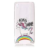 For Sony Xperia XZ Premium XA Case Cover Cartoon Horse Pattern Painted Relief High Penetration TPU Material Phone Case XA1 E5