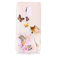 For Nokia 6 Case Cover Butterfly Love Flowers And Cats Pattern Painted Relief High Penetration TPU Material Phone Case