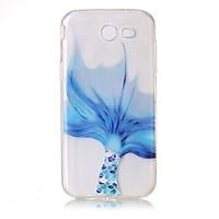 For Samsung Galaxy J3 J5 (2017) Case Cover Blue Fish Tail Pattern Painted Relief High Penetration TPU Material Phone Case J7 (2017) J3 J5 (2016)