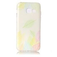 for samsung galaxy a3 a5 2017 case cover leaves pattern painted relief ...