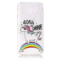 For Samsung Galaxy A3 A5 (2017) Case Cover Cartoon Horse Pattern Painted Relief High Penetration TPU Material Phone Case