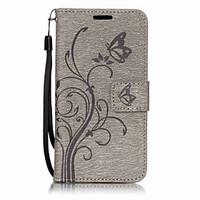 For Samsung Galaxy A7(2017) A5(2017) PU Leather Material Butterfly Flowers Pattern Solid Color Phone Case A3(2017) A510 A310