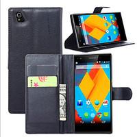 For ZTE Case Card Holder / Wallet / with Stand / Flip Case Full Body Case Solid Color Hard PU Leather ZTE
