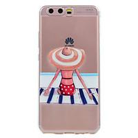 for huawei p10 p10 lite phone case beach girl pattern soft tpu materia ...