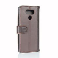 For LG G6 Card Holder Wallet Flip Case Full Body Case Solid Color Hard Genuine Leather for LG