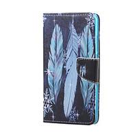 For Huawei Case Wallet / Card Holder / with Stand / Flip Case Full Body Case Feathers Hard PU Leather Huawei Huawei Honor 5X