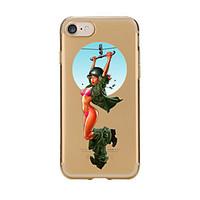 For Transparent Pattern Case Back Cover Case Cartoon Sexy Lady Soft TPU for IPhone 7 7 Plus iPhone 6s 6 Plus iPhone 6s 6 iPhone 5s 5 5E 5C 4 4s