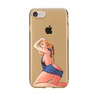 for transparent pattern case back cover case cool hot sexy lady soft t ...