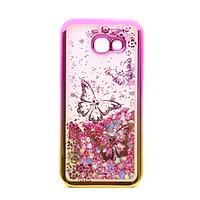 For Samsung Galaxy A3(2017) A5(2017) Case Cover Flowing Liquid Pattern Back Cover Case Glitter Shine Butterfly Soft TPU