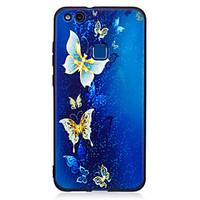 For Huawei P8 Lite(2017) P9 Lite Case Cover Butterfly Pattern Painted Embossed Feel TPU Soft Case Phone Case P10 Lite P10 Y5 II Honor 6X