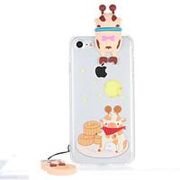 For Transparent Pattern Case Back Cover Case 3D Cartoon Hard PC for Apple iPhone 7 Plus 7 6s Plus 6 Plus 6s 6