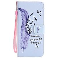 For Samsung Galaxy S8 Plus S8 Case Cover Card Holder Wallet with Stand Flip Pattern Full Body Case Feathers Hard PU Leather