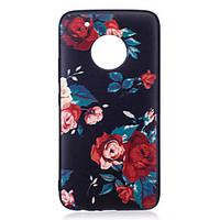 For Moto G5 Plus G5 Case Cover Flower Pattern Painted Embossed Feel TPU Soft Case Phone Case