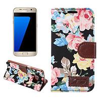 For Samsung Galaxy S7 Edge S6 Edge Plus Case Cover Flowers PU Leather Mobile Phone Holster for S5 S4 S4 Active S4 Mini S5 Mini S3