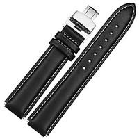 For Huawei Watch 18mm MSTRE Watch Band Strap Solid color Leather Butterfly Buckle