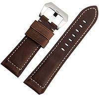 For Suunto ESSENTIAL 24mm ZETHYDUM Watch Band Strap Solid color Leather Classic Buckle