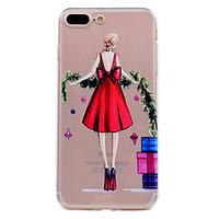 For iPhone 7 Plus 7 Phone Case Red Skirt Sexy Girl Pattern Soft TPU Material Phone Case 6S Plus 6S 6 SE 5S 5