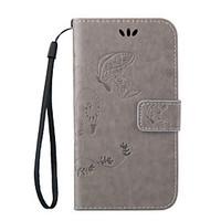 For Samsung Galaxy Case Card Holder / Wallet / with Stand / Flip Case Full Body Case Butterfly PU Leather SamsungTrend Duos / Trend 3 /