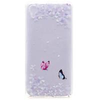 for sony case xperia x transparent pattern case back cover case flower ...