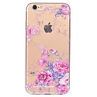 For Peony Pattern Soft TPU Material Phone Case for iPhone 7 Plus 7 6S Plus 6S 6 SE 5