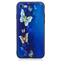 For Apple iPhone 7 7 Plus 6S 6 Plus 5S SE Case Cover Butterfly Pattern Painted Embossed Feel TPU Soft Case Phone Case