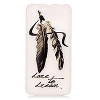 For Lenovo Case Glow in the Dark Case Back Cover Case Feathers Soft TPU Lenovo