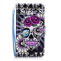 For Wallet / Card Holder / with Stand Case Back Cover Case Skull Hard PU Leather for Samsung A7(2016) / A5(2016) / A3(2016) / A7 / A5 / A3