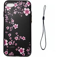 For Apple iPhone 7 7 Plus 6S 6 Plus SE 5S 5 Case Cover Plum Blossom Pattern Fuel Injection Relief Plating Button Thicker TPU Material Phone Case