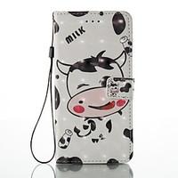 For iPhone 7 Plus 7 3D Effect Cows Pattern PU Material Wallet Section Phone Case 6 Plus 6S 5 SE