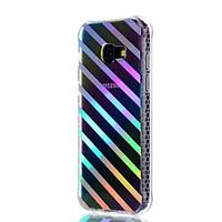 For Samsung Galaxy A3(2017) A5(2017) Case Cover Shockproof Plating Translucent Pattern Back Cover Lines Waves Soft TPU