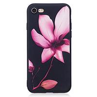 For Apple iPhone 7 7 Plus 6S 6 Plus 5S SE Case Cover Flower Pattern Painted Embossed Feel TPU Soft Case Phone Case