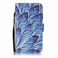 For LG K10 K8 K7 LS770 LS775 V20 Case Cover Blue Flowers Pattern Painting Card Stent PU Leather