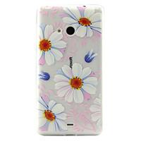 For Nokia Case Transparent Case Back Cover Case Flower Soft TPU Nokia Nokia Lumia 535